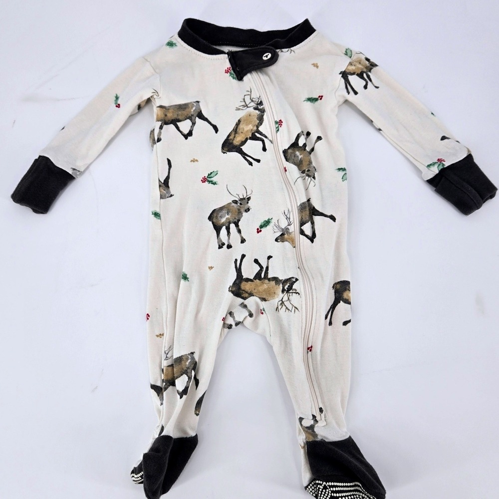 Burt's Bees‎ Baby Sleeper Organic Cotton Holiday Romper Newborn